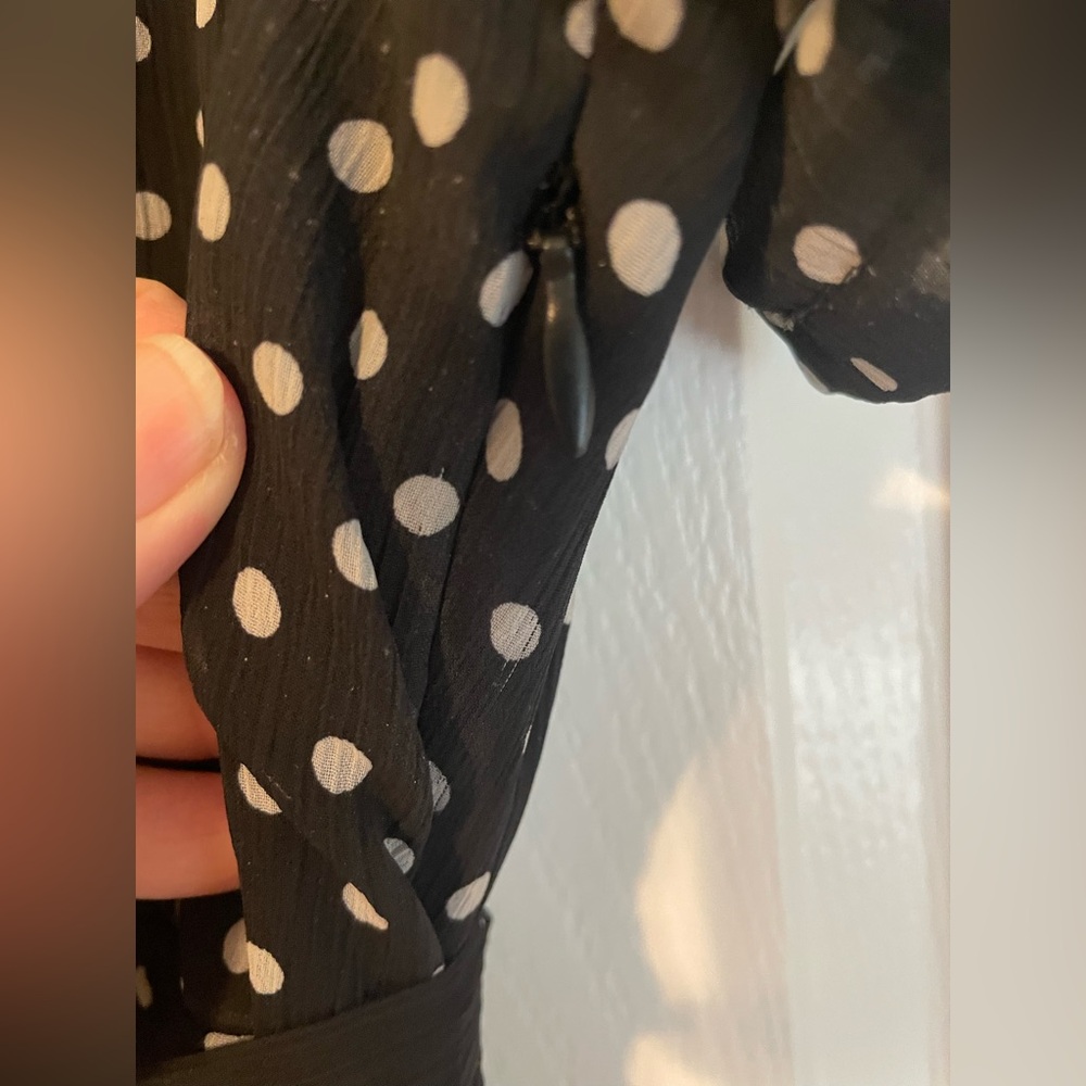 Merona Black and White Polka Dot Midi Dress - Picture 5 of 7